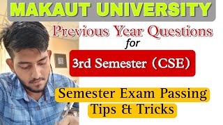 MAKAUT Previous Year Questions PDF FREE for 3rd Semester CSE  Exam Passing Tips amp Tricks [upl. by Loydie]