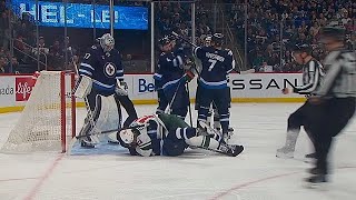 Joel Eriksson Ek Tackles Brendan Dillon During Scrum [upl. by Christensen945]