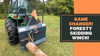 Forestry skidding winch is a GAME CHANGER TMG Industrial FW40T [upl. by Rraval13]