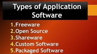 34 Different types or forms of Application Software [upl. by Iolanthe]