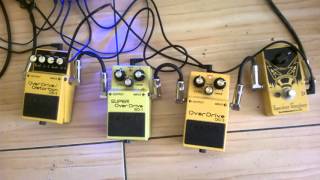 Boss Sd1 VS Od3 VS Os2 VS Speaker Cranker EQD  Overdrive comparison [upl. by Ettesyl]