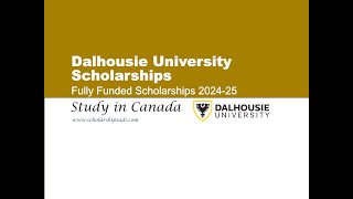 Dalhousie University Canada Scholarships for International Students 2023 2024 [upl. by Loseff629]