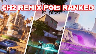 Ranking EVERY FORTNITE REMIX NAMED LOCATION POI From Worst To Best Chapter 2 [upl. by Ahsenar]