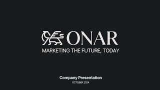 Onar Inc OTCQB RELT Virtual Investor Conferences [upl. by Whiteley]