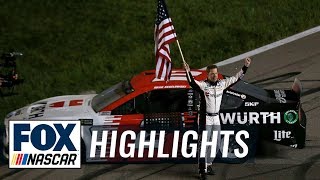 Brad Keselowski wins in overtime at Kansas  NASCAR on FOX HIGHLIGHTS [upl. by Ilka112]