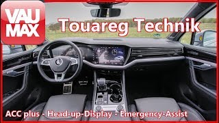 Die Technik des VW Touareg im Detail Teil 3  ACC plus HeadupDisplay amp Emergency Assist [upl. by Madra]