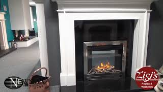 Trent Chelsea solid oak surround with Evonic Fires Kepler 22 inset electric fire [upl. by Finn764]