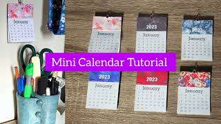 2024 Mini Calendar Tutorial Tear off each month  small calendar for the wall [upl. by Mancino82]