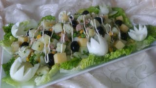 أبسط سلطة البطاطس والتونة غنية جدا ورائعة  Salade de pommes de terre au thon [upl. by Matt]