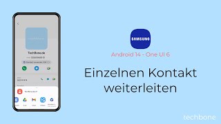 Einzelnen Kontakt weiterleiten  Samsung Android 14  One UI 6 [upl. by Brinson]