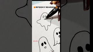 🎃 Halloween Art 2 🤍Baby Ghost Tutorial 🤍 Art with K [upl. by Nolana859]