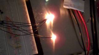 Flicker LED driving 12V miniature lamps using Darlington Pair [upl. by Enelehs]