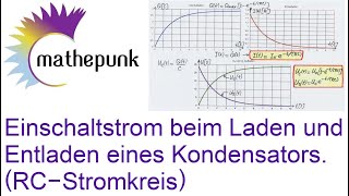 Einschaltstrom beim Laden und Entladen eines Kondensators RCStromkreis [upl. by Foah]