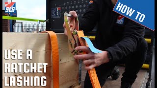 How to use a Ratchet Lashing  SafetyLiftinGear [upl. by Wight]