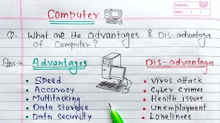 Advantages and Disadvantages of Computer  KeyPointsEducation [upl. by Ailelc872]