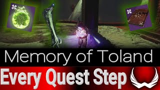 Destiny 2 Shadowkeep  Memory of Toland Every Quest Step amp Location [upl. by Ydorb]