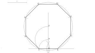 How to draw a regular octagon knowing the length of one side [upl. by Norved617]