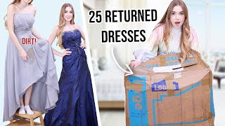 I Bought Prom Dress Returns 25 dresses for cheap [upl. by Nnaitak]