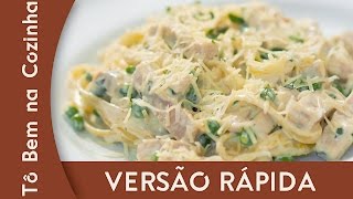 MACARRÃO PARISIENSE Versão Rápida  Receita de fettuccine parisiense [upl. by Luella]