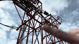 Mumbo Jumbo at Flamingo Land the worlds steepest roller coaster with a catch [upl. by Nolyag]