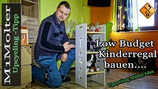 Low Budget Kinderregal bauen  Bauanleitung kleines Bücherregal von M1Molter [upl. by Locklin191]