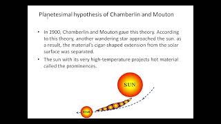 Planetesimal hypothesis of Chamberlin and MoutonNTAUGCNET AND ALL SET [upl. by Zelde]