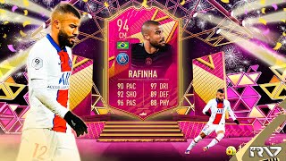 ¿MEJOR QUE PAQUETA  RAFINHA FUTTIES PREMIUM 94 PLAYER REVIEW FIFA 22 ULTIMATE TEAM [upl. by Etteve]