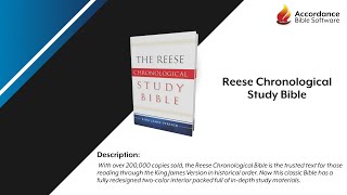 Reese Chronological Study Bible Product Overview [upl. by Athalla]