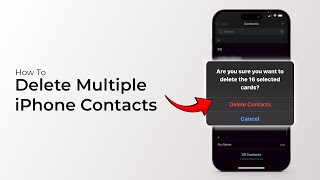 How To Delete Multiple iPhone Contacts At Once [upl. by Dustie]