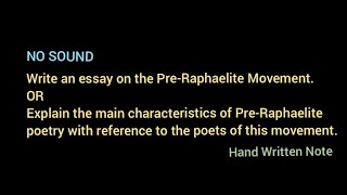 PreRaphaelite Movement  Characteristics of PreRaphaelite poetry with reference to the poets [upl. by Odirfliw]