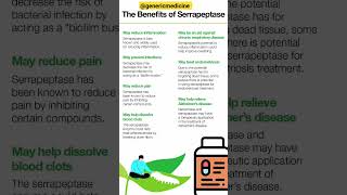 youtubeshorts healthylifestyle genericmedicine  Serratiopeptidase tablets 10mg Uses in English [upl. by Wendi531]