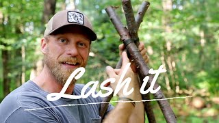 Lashing Made Easy Every Survivalist Needs to Watch This [upl. by Yregram]