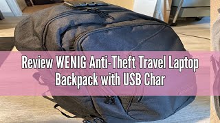 Review WENIG AntiTheft Travel Laptop Backpack with USB Charging Port LockWater Resistant Slim Work [upl. by Sholley495]