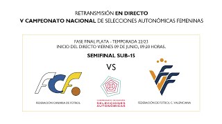 🚨DIRECTO🚨SUB15 SEMIFINAL PLATA CANARIASCOMUNIDAD VALENCIANA I 🔴RFEF [upl. by Eiro]