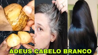 Use CAROÇO DE ABACATE ASSIM Escurece CABELO BRANCO e GRISALHOS TINTURA NATURAL [upl. by Naujet]