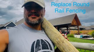 Replace a Round Rail Fence quickly and easily [upl. by Reece]