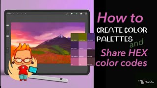 How to create palettes in Procreate and get HEX color values [upl. by Airottiv817]