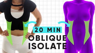 20 Minute Waist Shaping Workout  at home exercises for sleek obliques [upl. by Maharba]