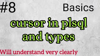 cursors in plsql  Basics  Explicit cursor  Implicit cursor  2022 [upl. by Lecroy]