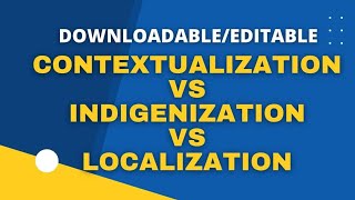 Free Downloadable PowerPoint on ContextualizationLocalizationIndigenizationcontextualization [upl. by Waldner316]