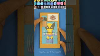 Wolverine Cardboard Crafts Puzzle games shorts deadpool puzzlegame artandcraft [upl. by Lleoj28]