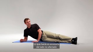 Flexión de rodilla en decúbito lateral El ejercicio tras un ataque o derrame cerebral [upl. by Hama539]