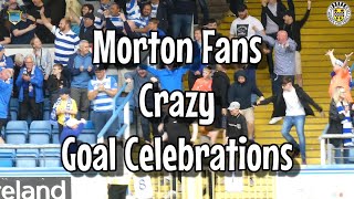 Morton Fans Crazy Goal Celebrations  Greenock Morton 2  St Mirren 0 [upl. by Sallad]