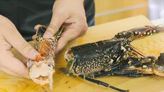 EXTREMELY GRAPHIC Killing Living Lobster to Make Sashimi [upl. by Hoskinson]