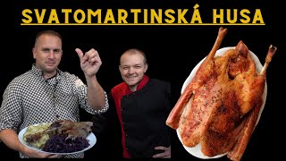 Svatomartinská husa  Pečená husa s červeným zelím a karlovarským knedlíkem  Recept  Mistr Málek [upl. by Llenehs]