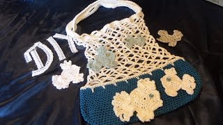 DIY HÄKELIDEE MARITIMES EinkaufsnetzBeutelTascheBallnetzGESCHENKIDEE [upl. by Niotna]