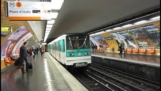 Paris Trains de MF67MF01 M5  Oberkampf [upl. by Rabbi]