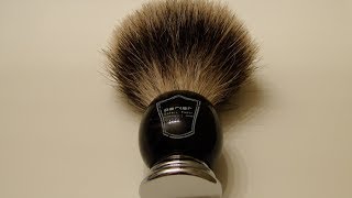 Parker 100 Pure Badger Bristle Shaving Brush with Black Deluxe Handle [upl. by Lemmy]