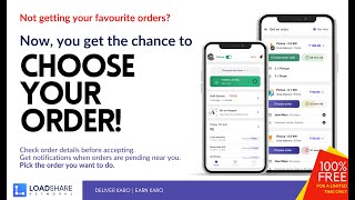 Choose your order on the LoadShare Rider App [upl. by Carolann]