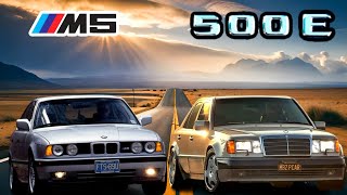 MercedesBenz W124 500E vs BMW M5 E34 Drag Race [upl. by Mandi314]